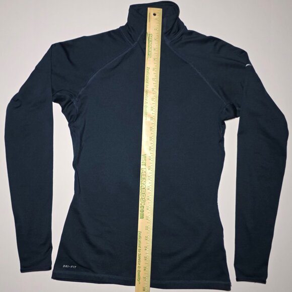 Nike Pro Dri Fit Womens Navy Blue 1/2 Zip Athletic Exercise Jacket Size Medium - Picture 14 of 14
